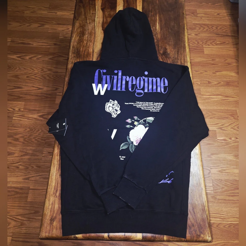 Darc Sport/Civil Regime Collab Black Hoodie - Picture 2 of 9